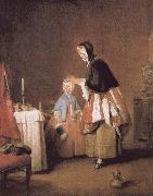 Jean Baptiste Simeon Chardin Dressed in the morning Germany oil painting artist